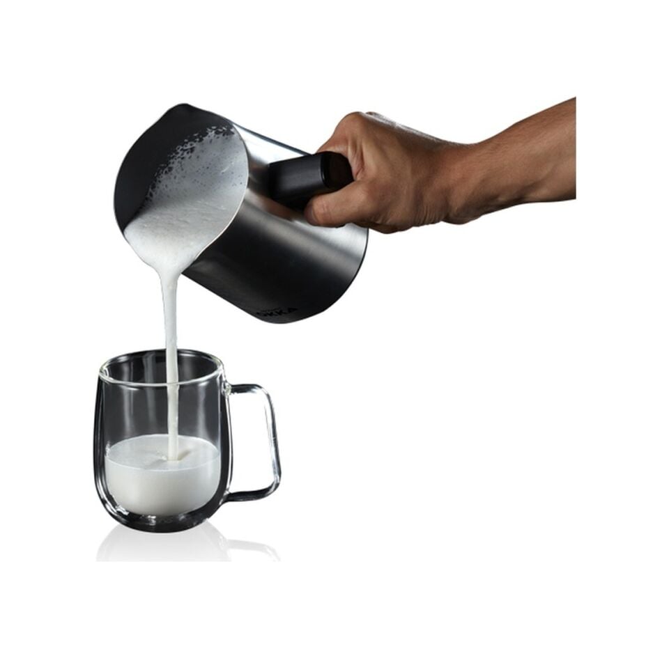 Arzum OK0027 Okka Rich Moka Pot Karıştırıcılı Metal İtalyan ve Türk Kahve Makinesi Krom Inox - Siyah