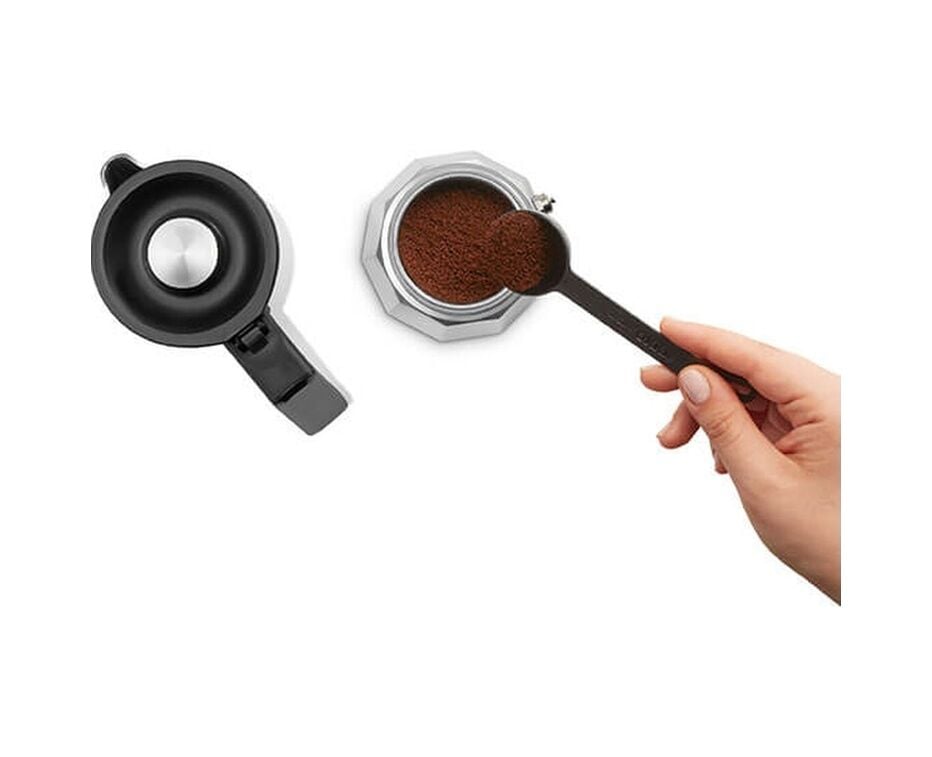 Arzum OK0027 Okka Rich Moka Pot Karıştırıcılı Metal İtalyan ve Türk Kahve Makinesi Krom Inox - Siyah
