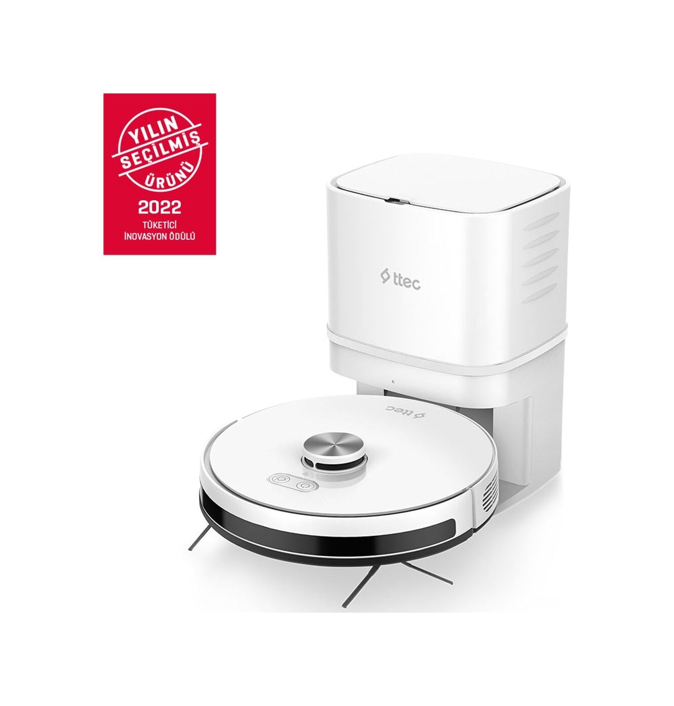 ttec Robi ProMaster+ Otomatik Toz Boşaltma Sistemli Akıllı Robot Süpürge