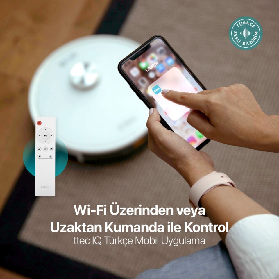 ttec Robi Pro LaserIQ Teknolojili Akıllı Robot Süpürge ve Paspas