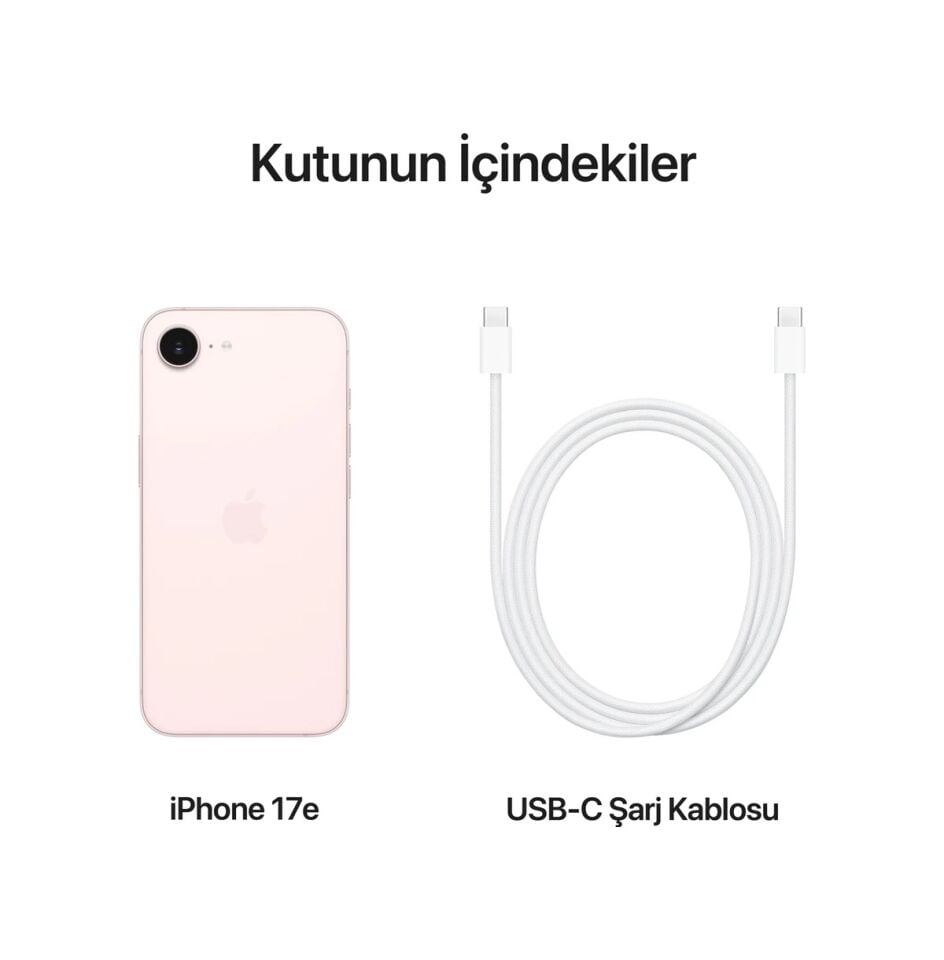 Apple iPhone 17e 256 GB (Apple Türkiye Garantili) Açık Pembe 256 GB