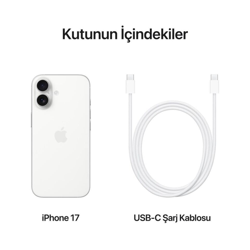 Apple iPhone 17 256 GB  (Apple Türkiye Garantili) Beyaz 256 GB
