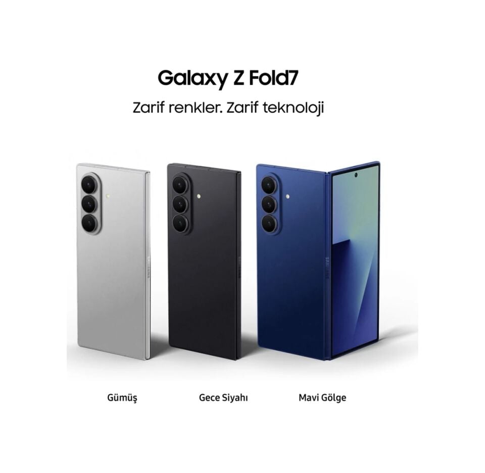 Samsung Galaxy Z Fold7 512 GB (Samsung Türkiye Garantili) Gölge Mavisi 512 GB