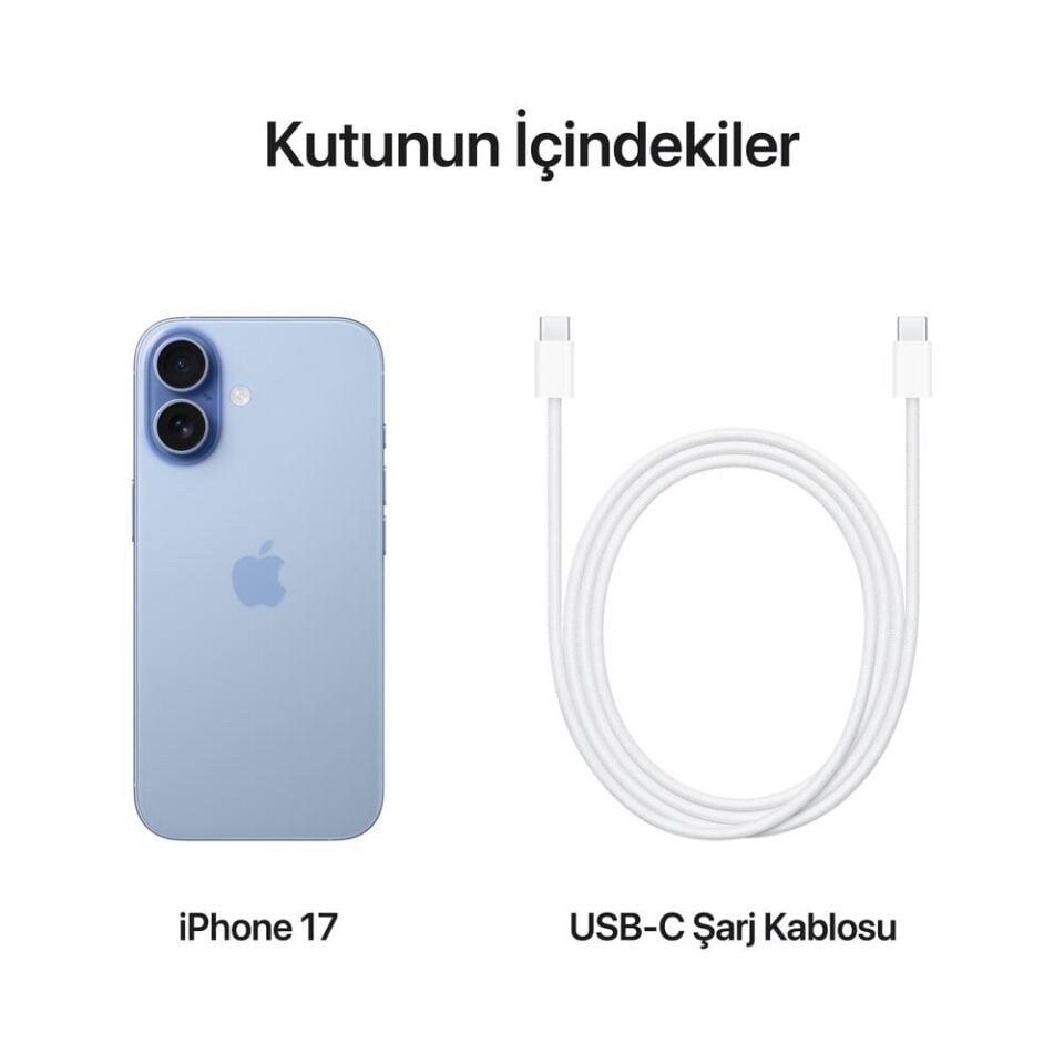 Apple iPhone 17 256 GB  (Apple Türkiye Garantili) Sis Mavi 256 GB