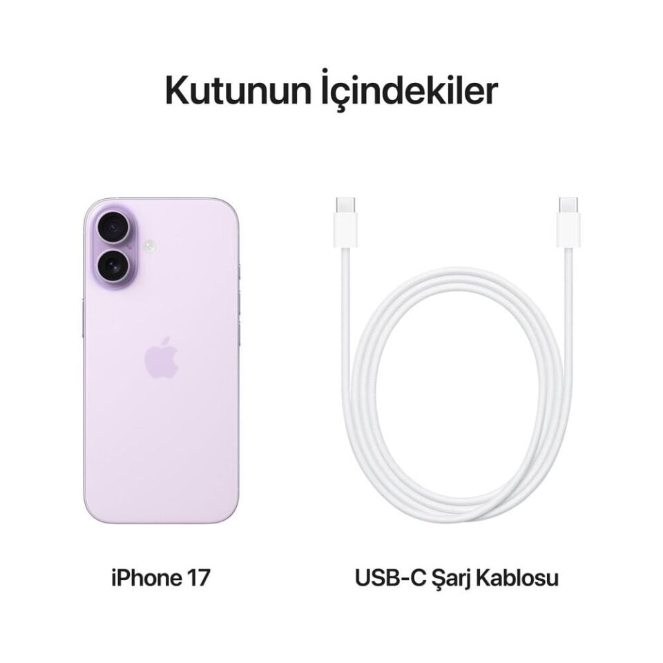 Apple iPhone 17 256 GB  (Apple Türkiye Garantili) Lavanta 256 GB