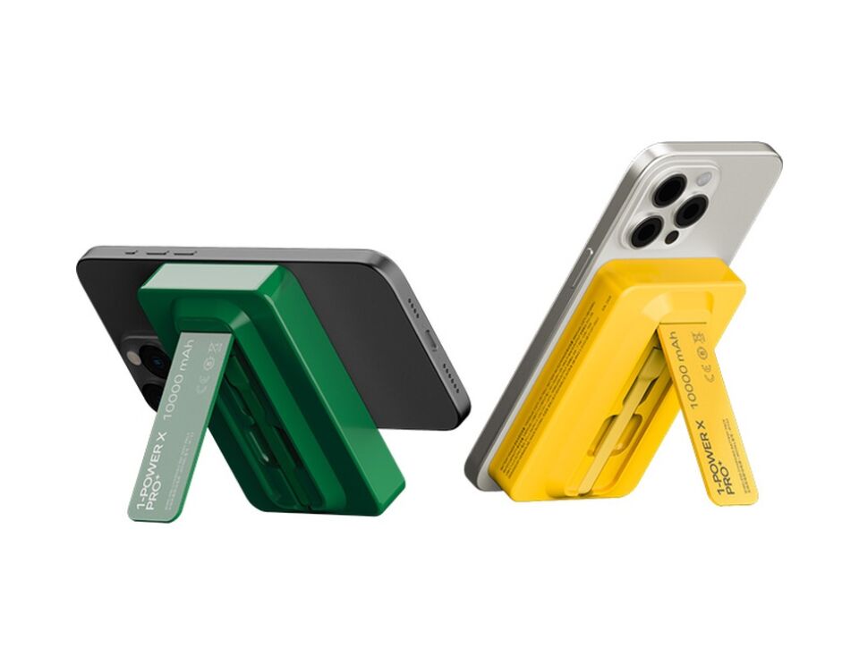 Momax IP132HKY Power X Pro+Magnetic Wireless 10000 mAh Standlı + USB-C Kablo Powerbank Sarı