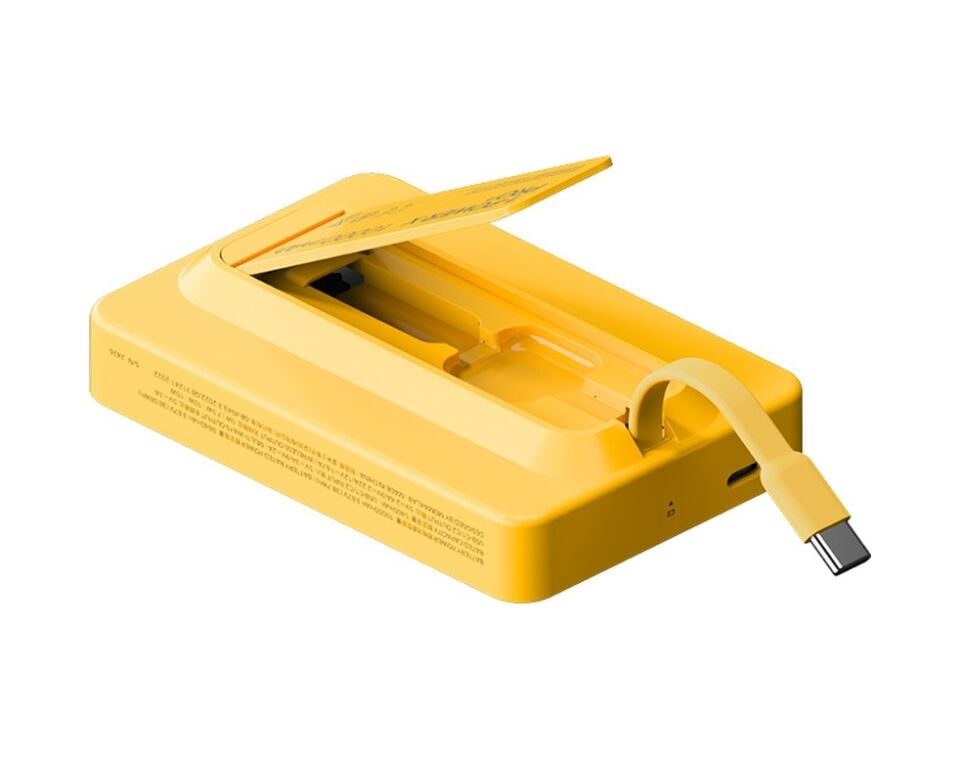 Momax IP132HKY Power X Pro+Magnetic Wireless 10000 mAh Standlı + USB-C Kablo Powerbank Sarı