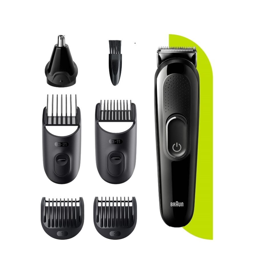 Braun MGK 3320 Erkek Bakım Kiti 6'sı 1 Arada Şekillendirici Siyah