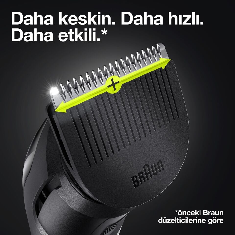 Braun MGK 3320 Erkek Bakım Kiti 6'sı 1 Arada Şekillendirici Siyah