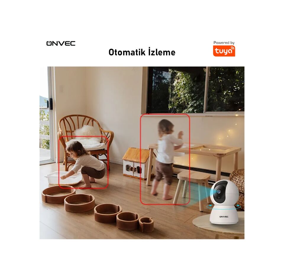 Onvec 2Gen Tuya Wifi Destekli 1080P Akıllı Kamera