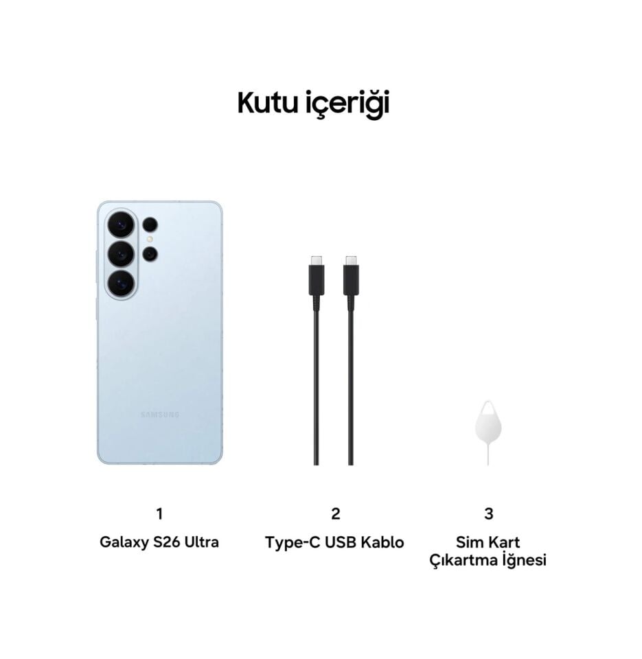 Samsung Galaxy S26 Ultra 12 GB 512 GB (Samsung Türkiye Garantili) Gök Mavisi 512 GB