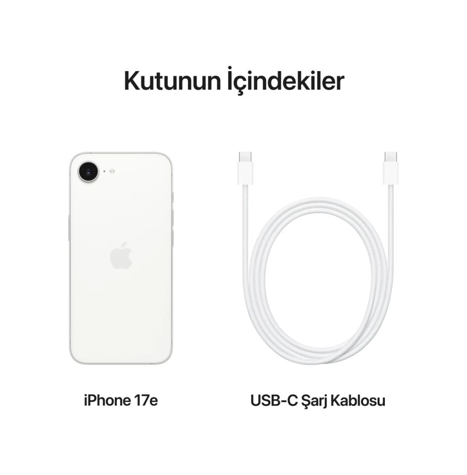 Apple iPhone 17e 256 GB (Apple Türkiye Garantili) Beyaz 256 GB