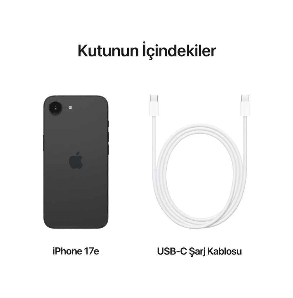 Apple iPhone 17e 256 GB (Apple Türkiye Garantili) Siyah 256 GB