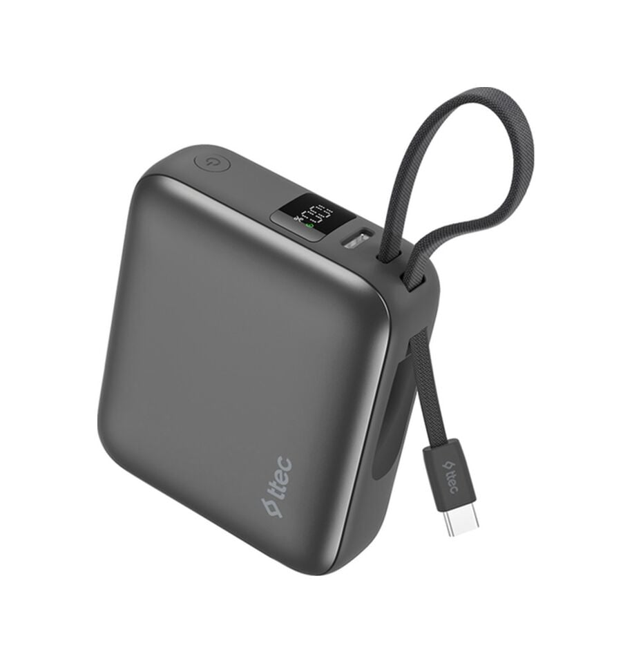 Ttec 2BB232GR Recharger Mini LCD 10.000 mAh PD 35W USB-C Dahili Kablolu Taşınabilir Hızlı Şarj Aleti
