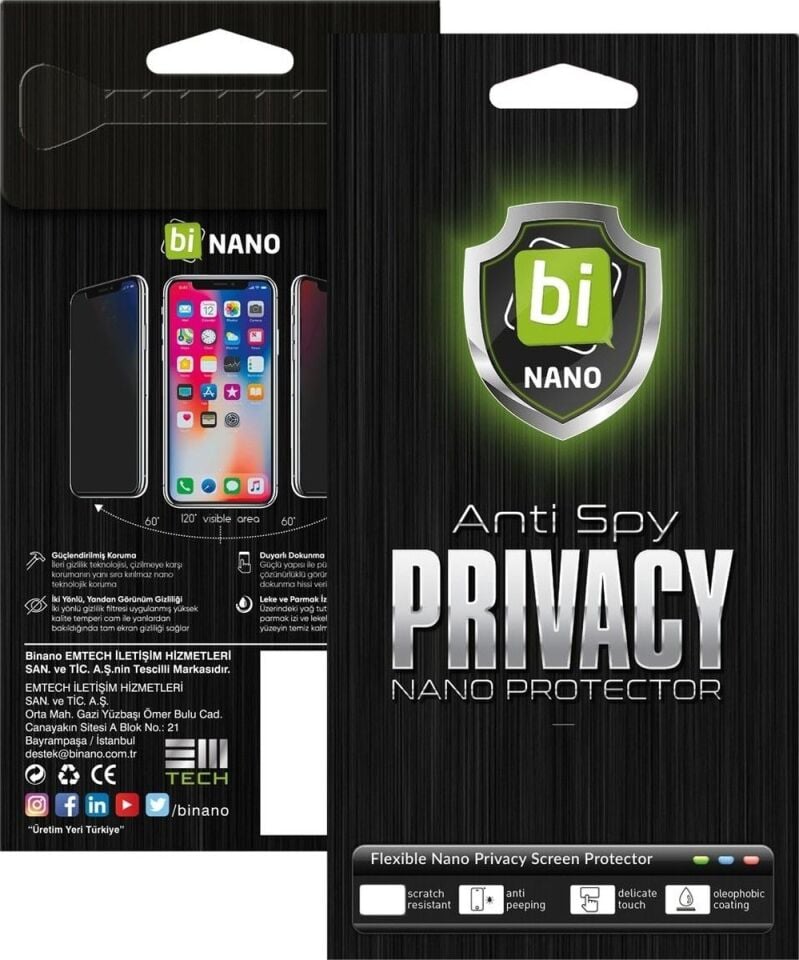 BİNANO EXTREME PRIVACY Apple Uyumlu   iPhone 14 PRO NANO EKRAN KORUYUCU