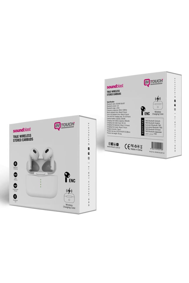 Sound Blast Her Telefona Uyumlu Tws Kulaklık Beyaz