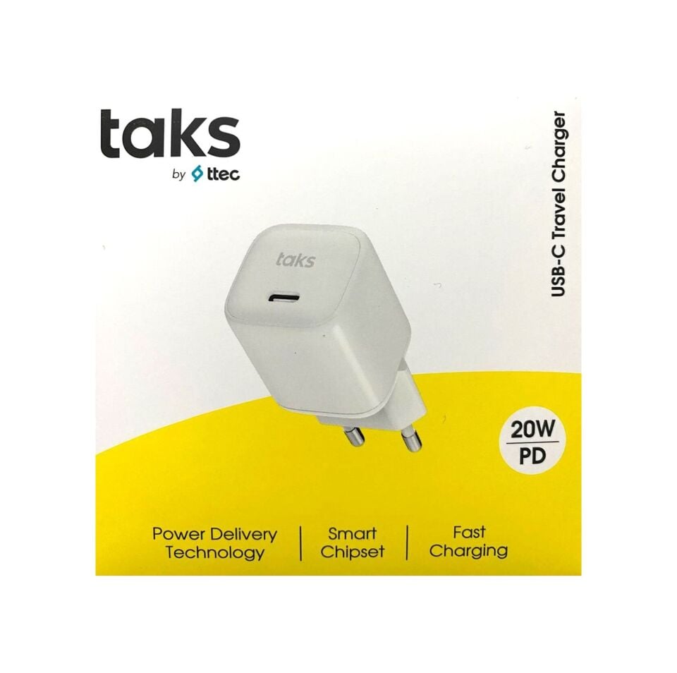 5tp01b Taks Tp01 20w Pd Usb-c Seyahat Hızlı Şarj Aleti Beyaz