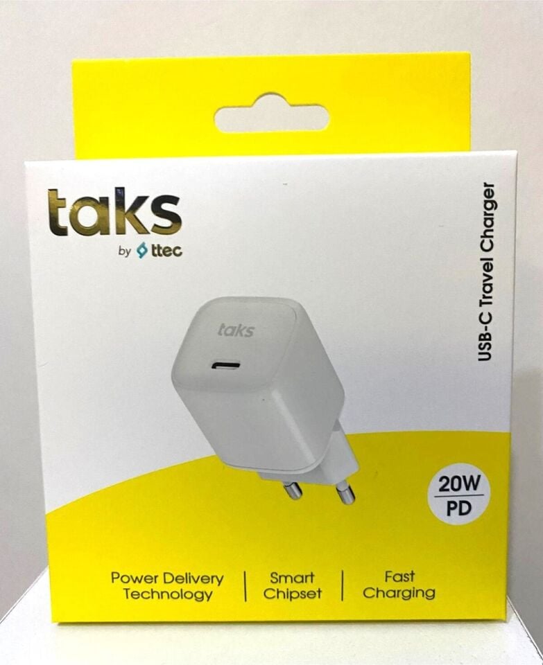 5tp01b Taks Tp01 20w Pd Usb-c Seyahat Hızlı Şarj Aleti Beyaz
