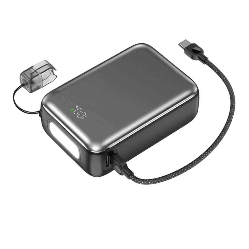 Shaza Nexa Serisi 20.000 Mah Kendinden Kablolu Powerbank - Gri