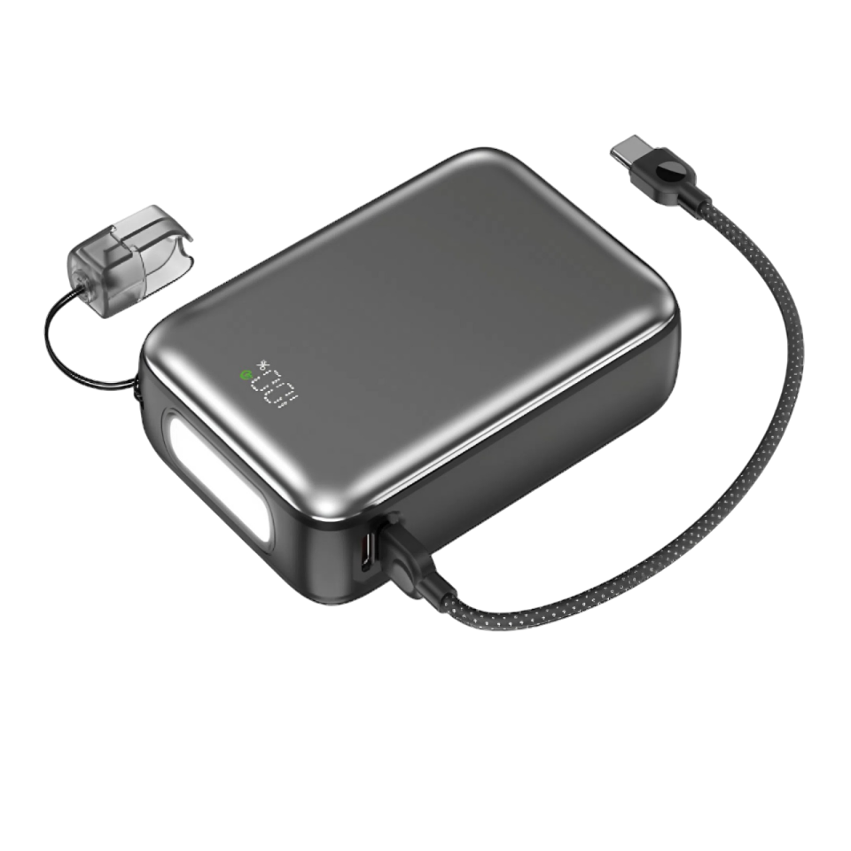 Shaza Nexa Serisi 20.000 Mah Kendinden Kablolu Powerbank - Gri