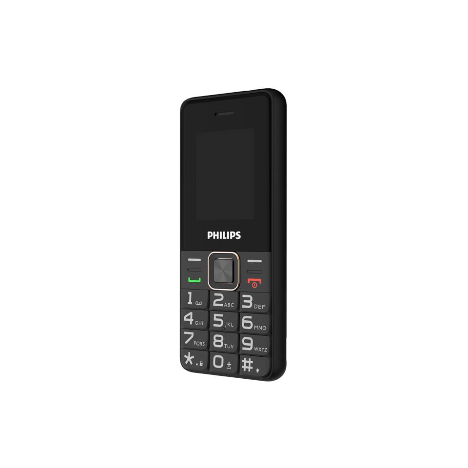 Philips E6105 4g Çift Sim Kartlı Tuşlu Cep Telefonu Siyah Siyah