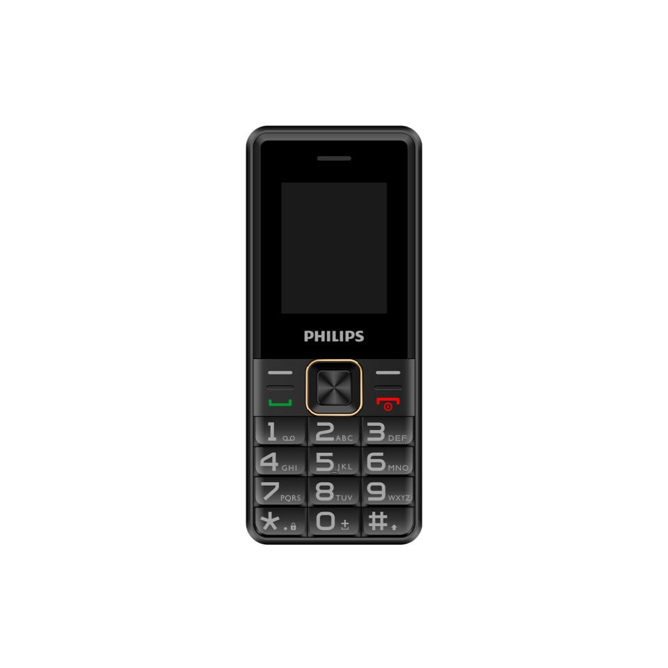 Philips E6105 4g Çift Sim Kartlı Tuşlu Cep Telefonu Siyah Siyah