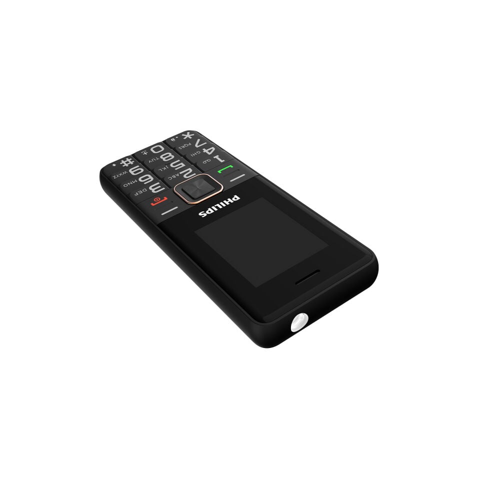 Philips E6105 4g Çift Sim Kartlı Tuşlu Cep Telefonu Siyah Siyah