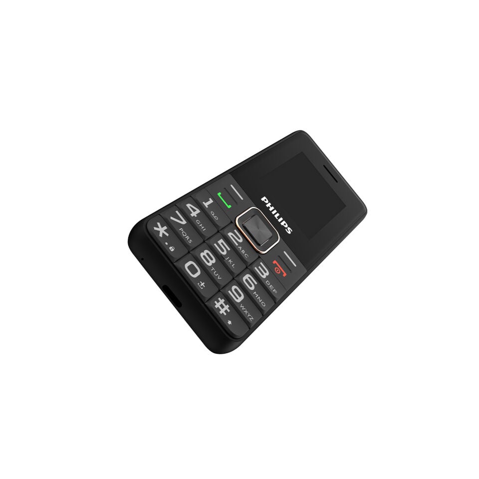 Philips E6105 4g Çift Sim Kartlı Tuşlu Cep Telefonu Siyah Siyah