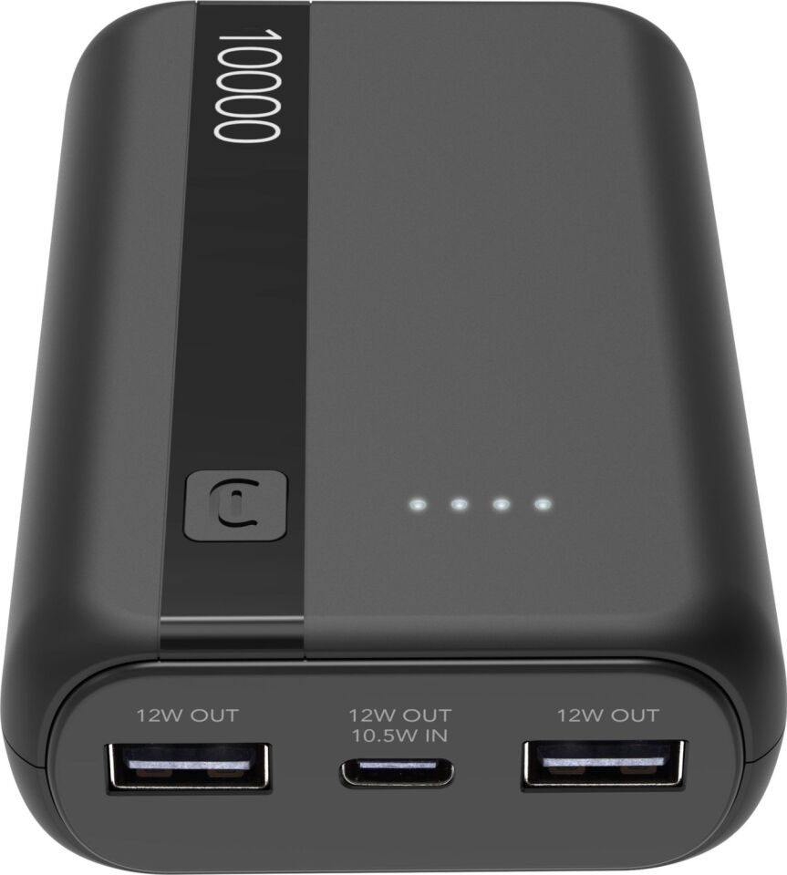 Cellularlıne 12w X 2 20.000 Mah Taşınabilir Şarj Cihazı Siyah Siyah