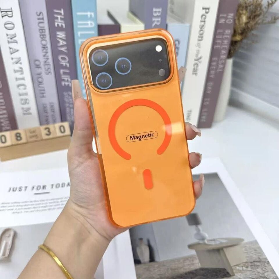 Bikapak Magslım Apple Uyumlu iPhone 17 Pro Max Turuncu Kapak