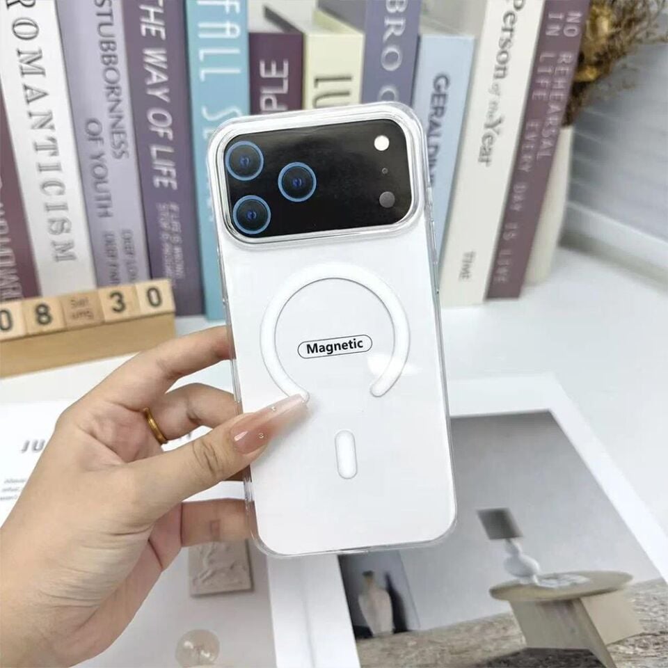 Bikapak Magslım Apple Uyumlu iPhone 17 Pro Şeffaf Kapak