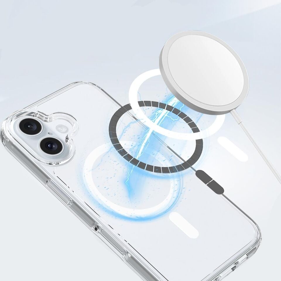 Bikapak Magsafe Aır Apple Uyumlu iPhone 16 Şeffaf Kapak