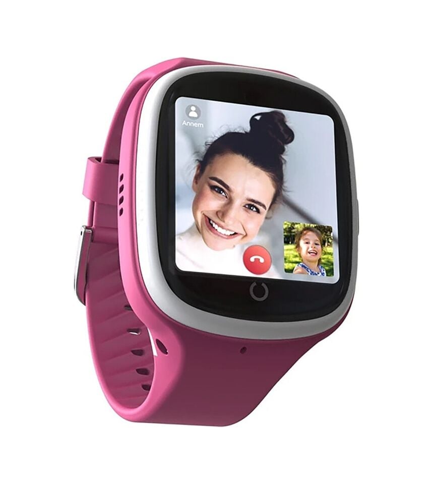 Bilicra Connect Görüntülü Görüşme Akıllı Çocuk Takip Saati (Distribütör Garantili) Pembe