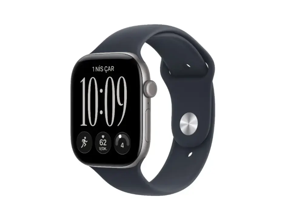 Apple Watch Series 12 GPS 46 mm Alüminyum Kasa ve Spor Kordon - M/L Uzay Gri