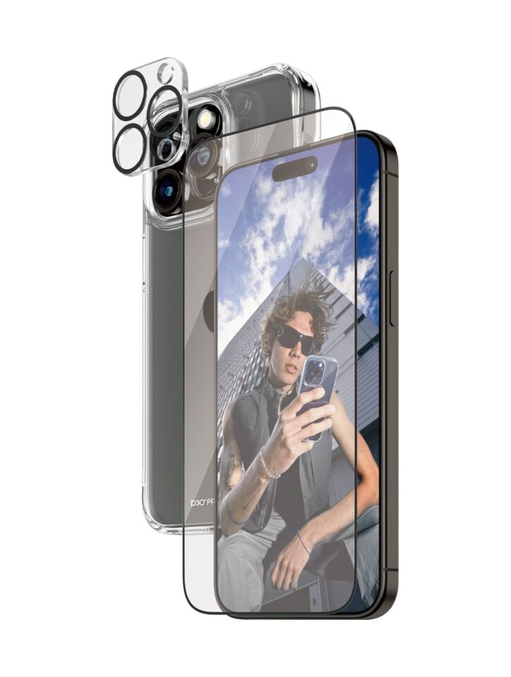 Panzerglass Apple iPhone 15 Pro Max Uyumlu 3'lü Çerçeve Aparatlı Telefon Koruma Seti