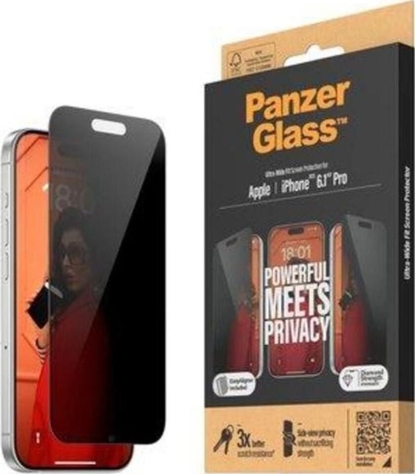 Panzerglass Apple iPhone 15 Pro Uyumlu Uwf Privacy Wa, Ekran Koruyucu