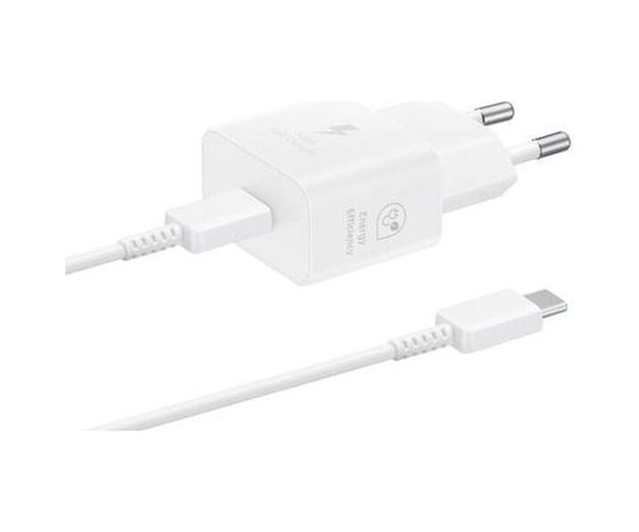 Samsung Uyumlu EP-T2510 25 W Type-C Süper Hızlı Şarj Seti Beyaz