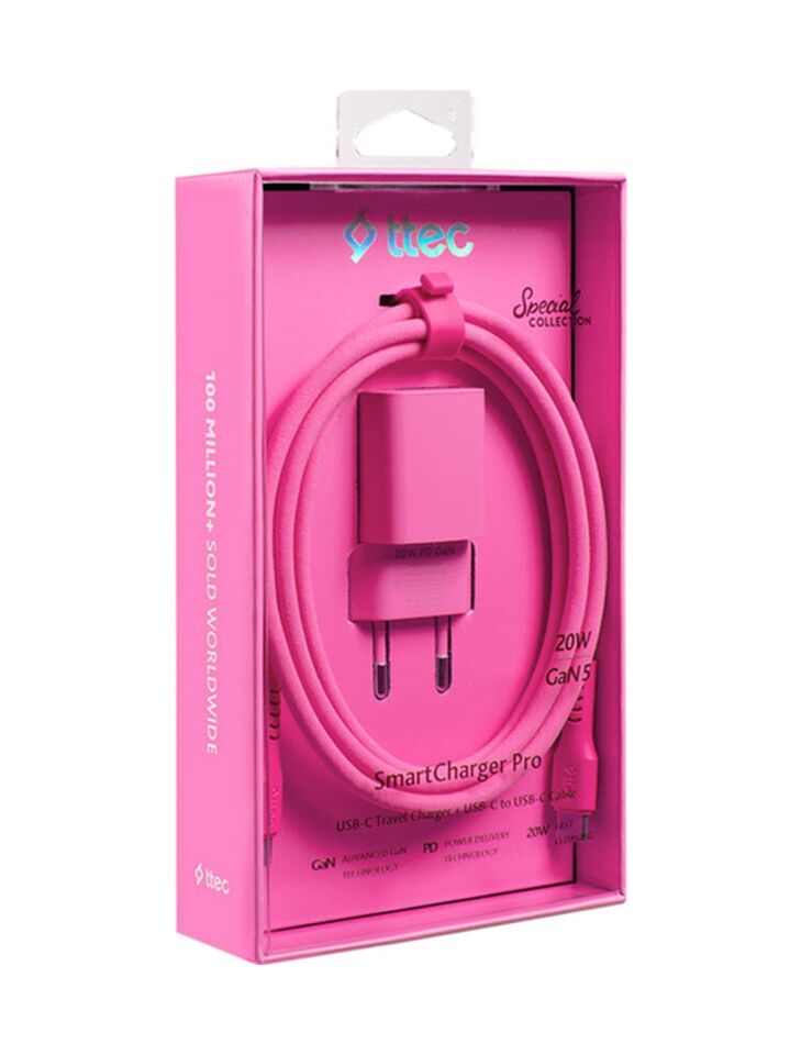 Smartcharger Gan 20w Pd Seyahat Hızlı Şarj Aleti + Usb-c - Usb-c 3a Kablo Neon 2scg20cn
