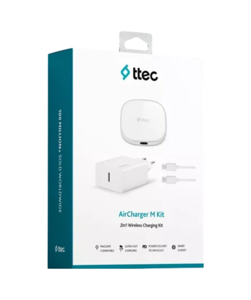 Ttec 2ks25b Aircharger M Kit Magsafe Uyumlu Kablosuz Pd 20w Seyahat Hızlı Şarj Aleti