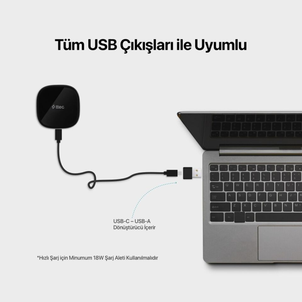 Ttec 2ks25b Aircharger M Kit Magsafe Uyumlu Kablosuz Pd 20w Seyahat Hızlı Şarj Aleti