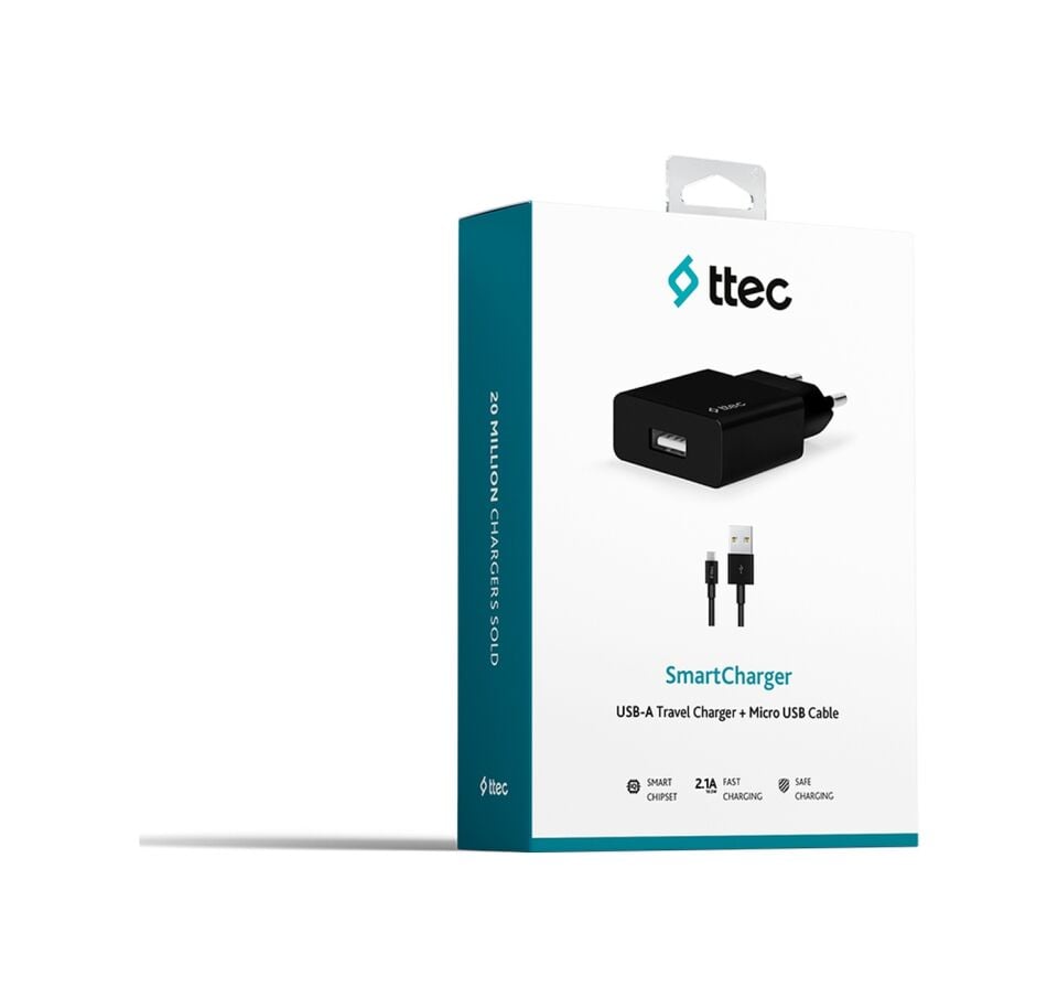 Ttec 2SCS20MS SSmartcharger Seyahat Şarj Aleti 2.1A + Micro Usb