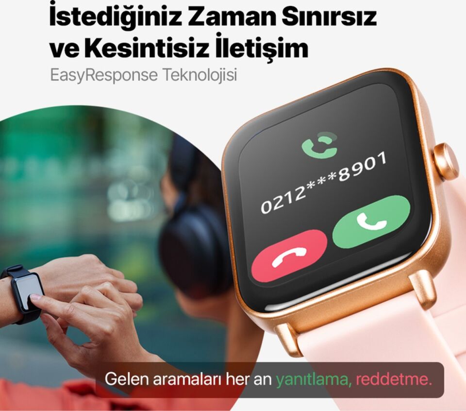 Ttec 2SW01 Tempus 46 MM TFT Ekranlı Dikdörtgen Kasa Akıllı Saat Rose Gold