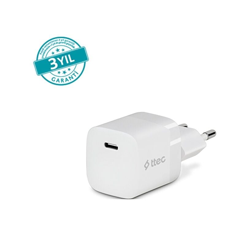 Ttec Smartcharger 30w Pd Usb-c Seyahat Beyaz Hızlı Şarj Aleti