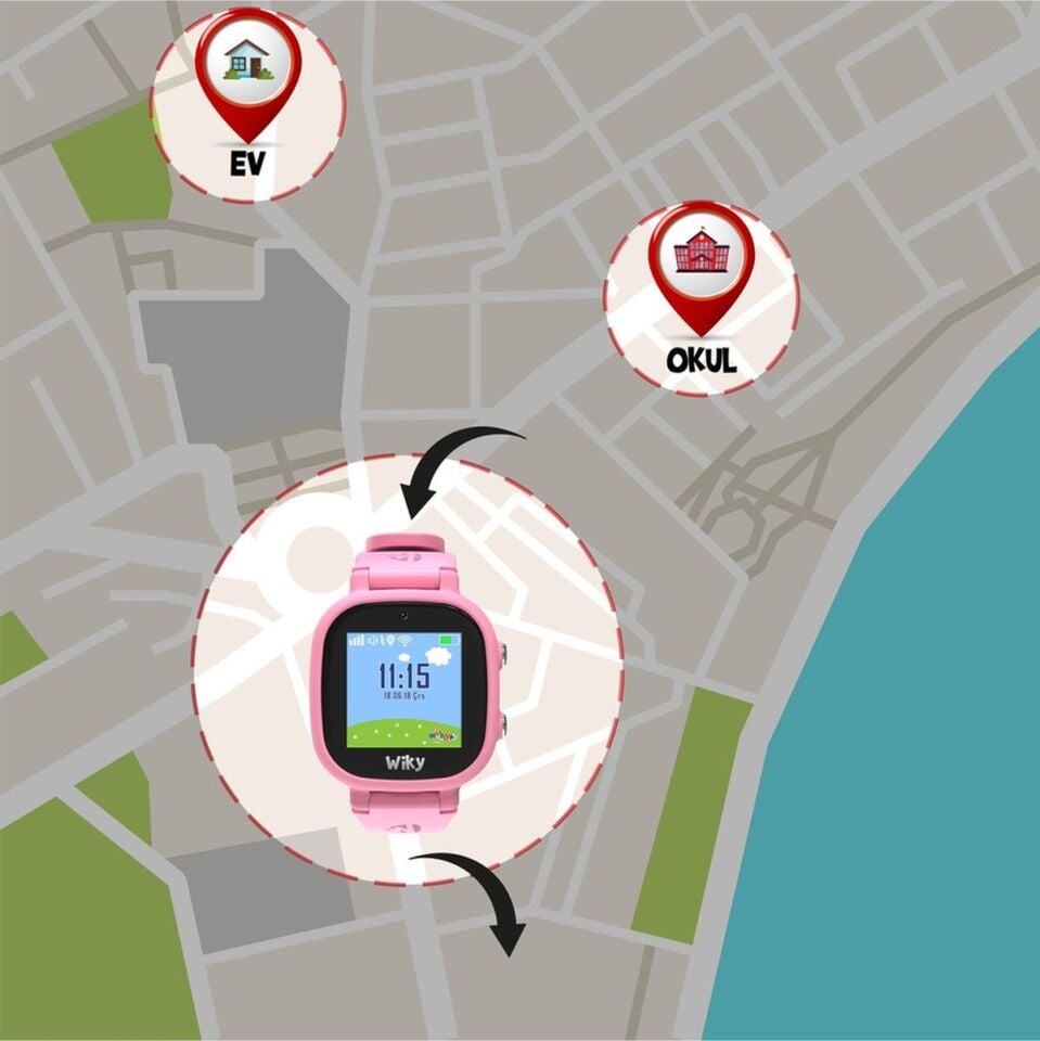 Wiky Watch 5E e-SIM Akıllı Çocuk Saati (İthalatçı Garantili) Pembe