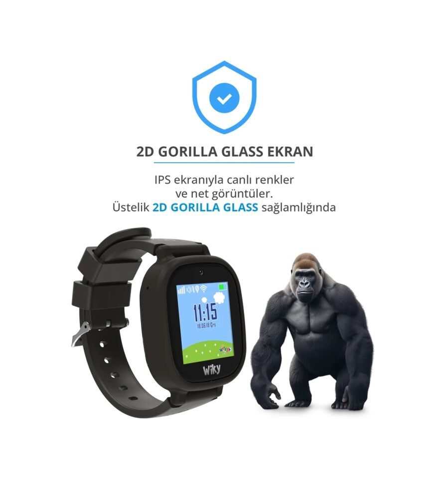 Wiky Watch 5E e-SIM Akıllı Çocuk Saati (İthalatçı Garantili) Siyah