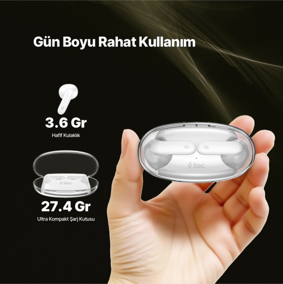 Airbeat Glace Gerçek Kablosuz Tws Bluetooth Kulaklık- 2km170 Buz Beyazı