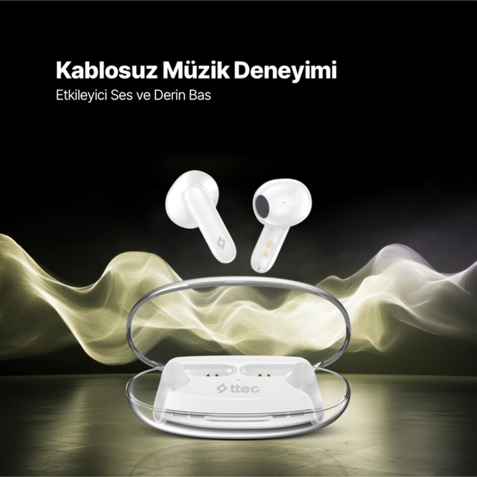 Airbeat Glace Gerçek Kablosuz Tws Bluetooth Kulaklık- 2km170 Buz Beyazı