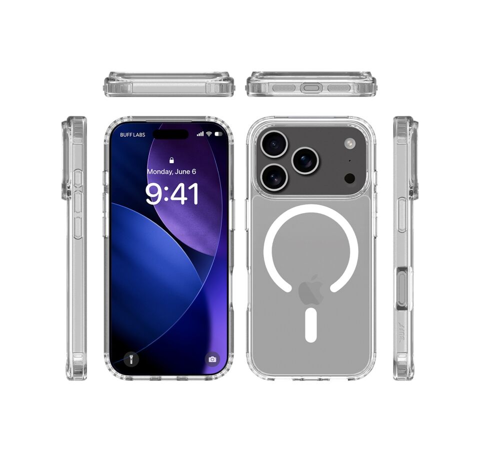 Buff Apple Uyumlu iPhone 17 Pro Magsafe Air Hybrid Şeffaf Kılıf Şeffaf