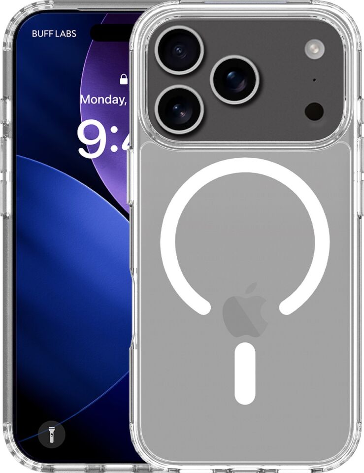 Buff Apple Uyumlu iPhone 17 Pro Magsafe Air Hybrid Şeffaf Kılıf Şeffaf