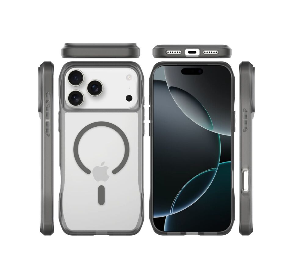 Buff Apple Uyumlu iPhone 17 Pro Max Magsafe Octa Shield Kılıf Koyu Gri Koyu Gri